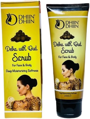 DHIN DHIN Delka With Oud Scrub For Face & Body (Deep Moisturizing Softiness) DHIIN DHIIN