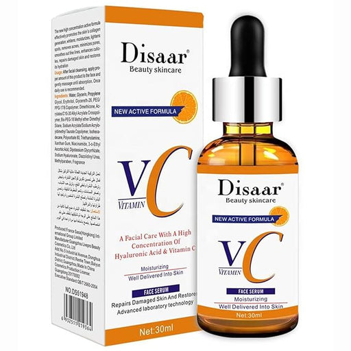 Disaar Beauty Vitamin C Facial Serum Hyaluronic Acid Moisturizing Repair Skin Restore Hydration 30ml/1.01fl.oz Disaar