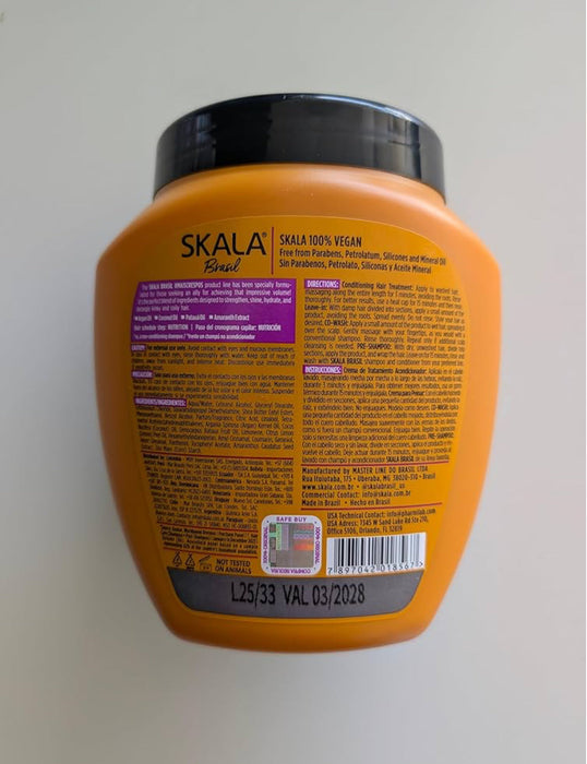 SKALA Mais Crespos Super Curly Hair Type 4ABC - Hydrate , Eliminate Frizz 2 IN 1 Conditioning Treatment Cream and Cream To Comb 35.2oz Skala