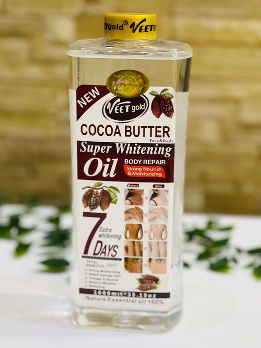 Veet Gold Cocoa Butter Super Whitening Oil 1000 ml Veet Gold