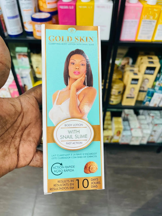 Gold Skin Clarifying Body Lotion With Snail Slime-Results in 10 Days (No Hydroquinone)  250ml Gold Skin