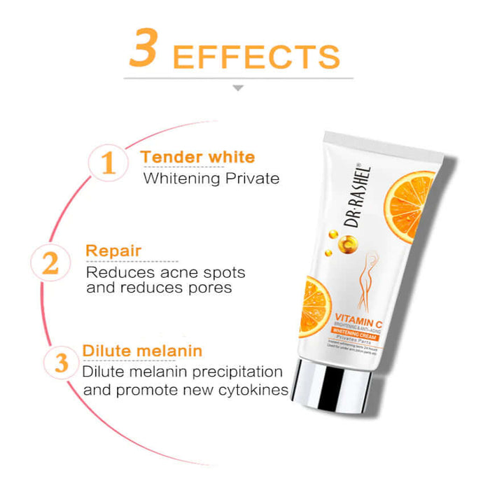 Dr Rashel Vitamin C Whitening Cream underarm and tight Dr. Rashel