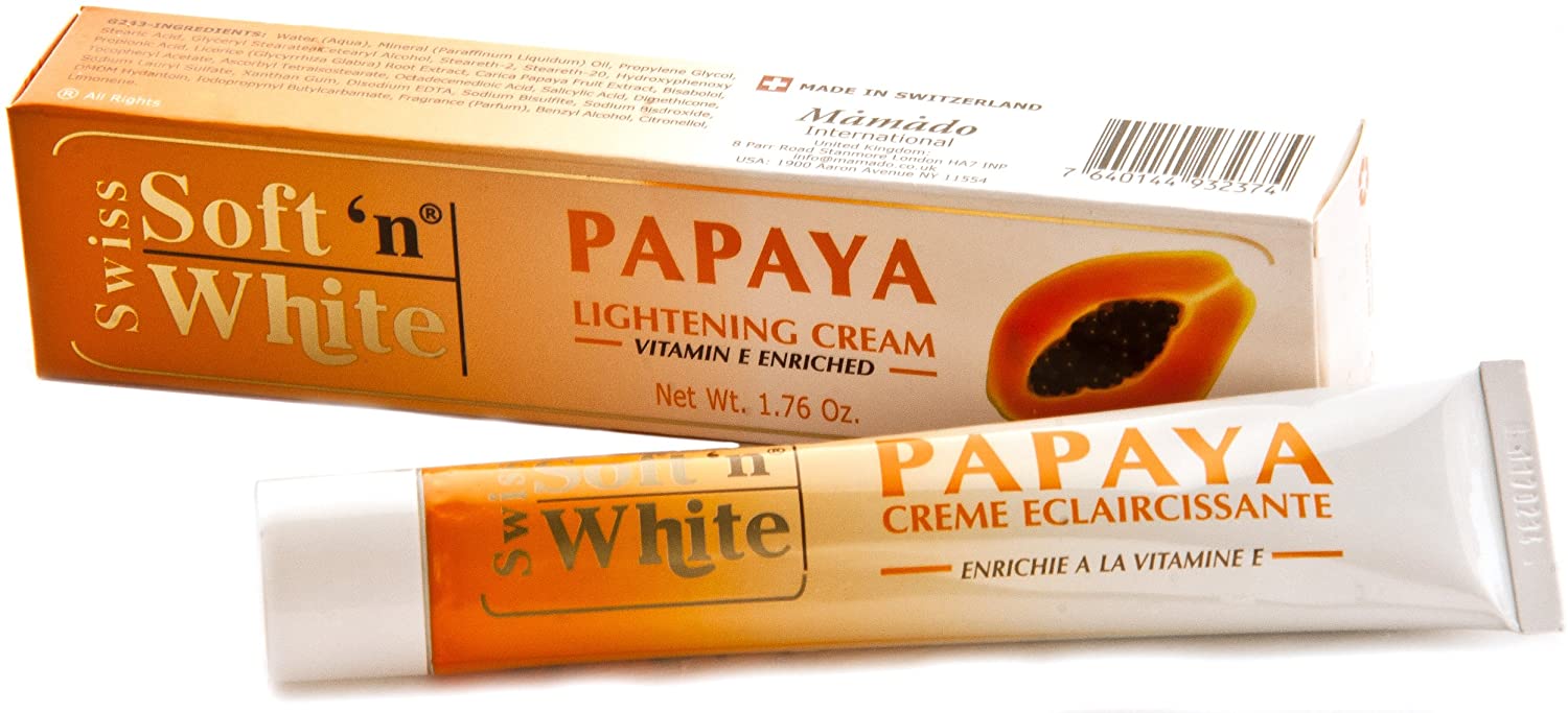 Mamado Papaya Lightening Cream Vitamin E Enriched 1.76Oz Mamado